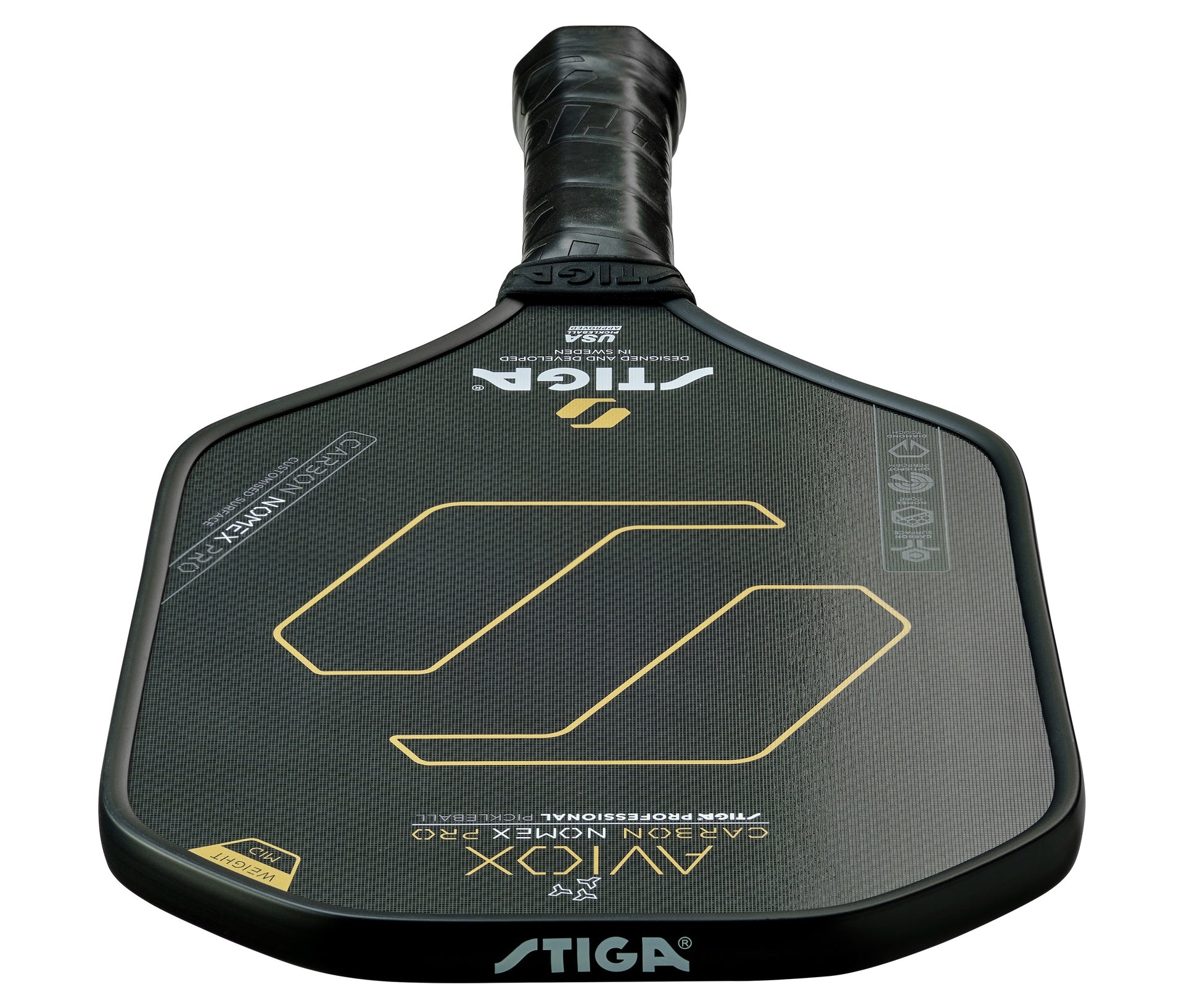 Stiga Aviox Carbon Nomex Pro Gold Pickleball Racket