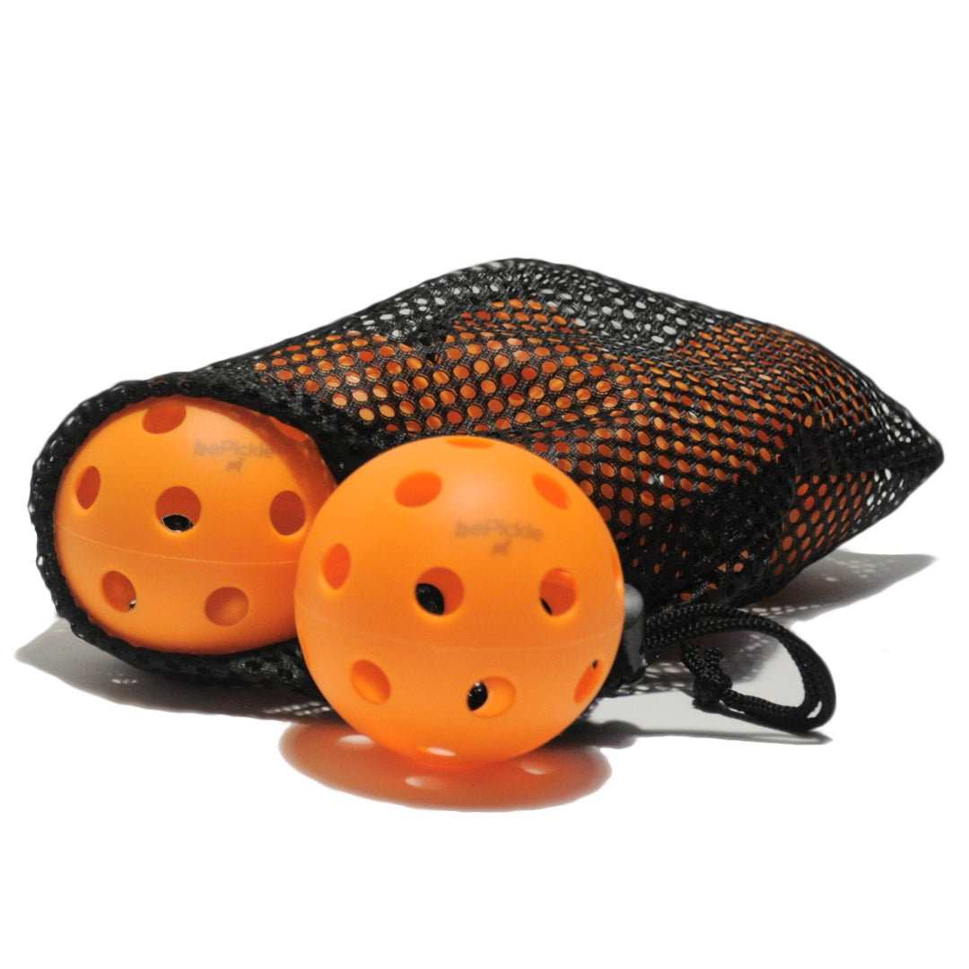 Set of 6 Indoor Pickleball Balls “Pickles Dog” | Orange