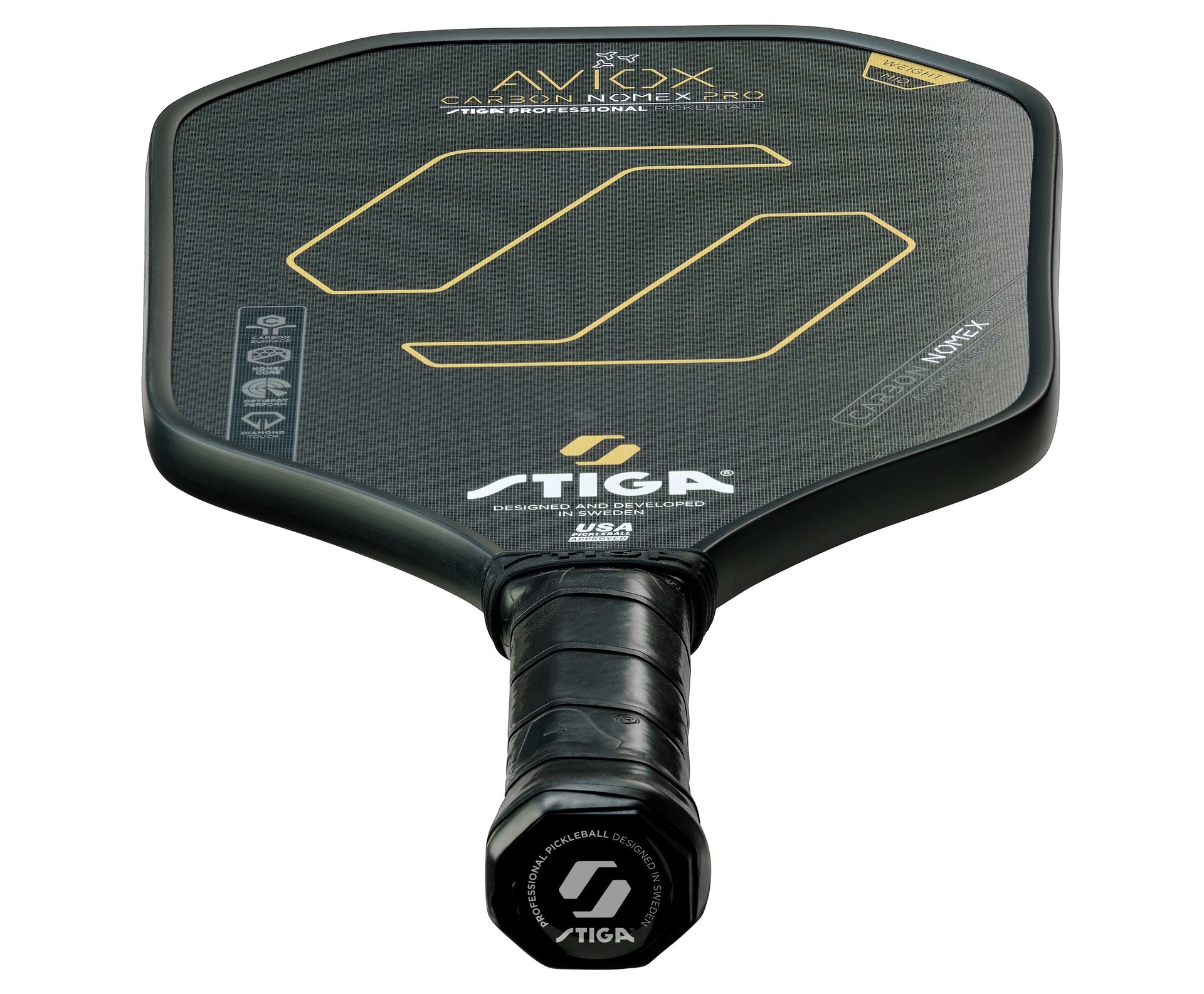 Stiga Aviox Carbon Nomex Pro Gold Pickleball Racket