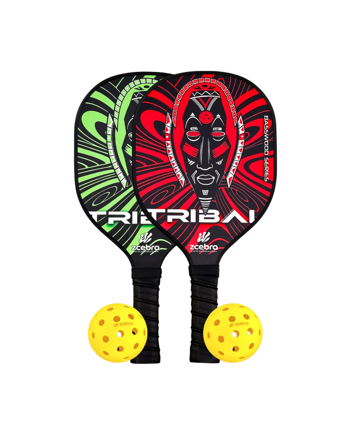 Set Pickleball BASWOOD SERIES Zcebra | 2 Palas, 2 Bola