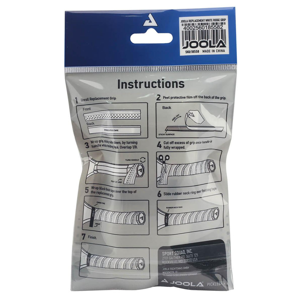 JOOLA White Pickleball Replacement Grip | Replacement Grips for Paddles