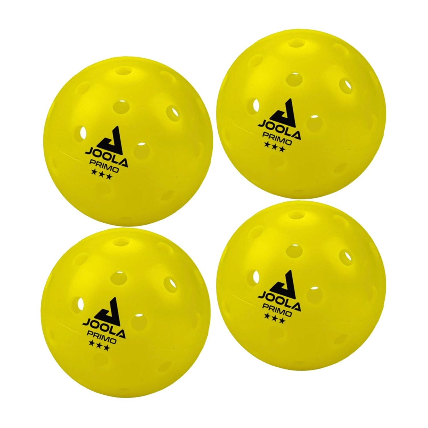 JOOLA PRIMO 3-STAR PICKLEBALL BALLS (4 PACK) | YELLOW | OUTDOOR