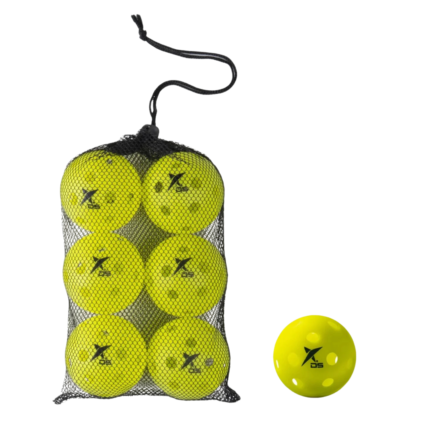 Indoor Pickleball Ball Drop Shot X6 Tournament Yellow