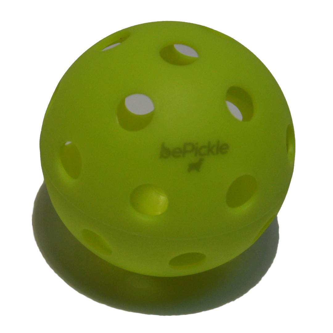 Set of 6 Indoor Pickleball Balls “Pickles Dog” | Green
