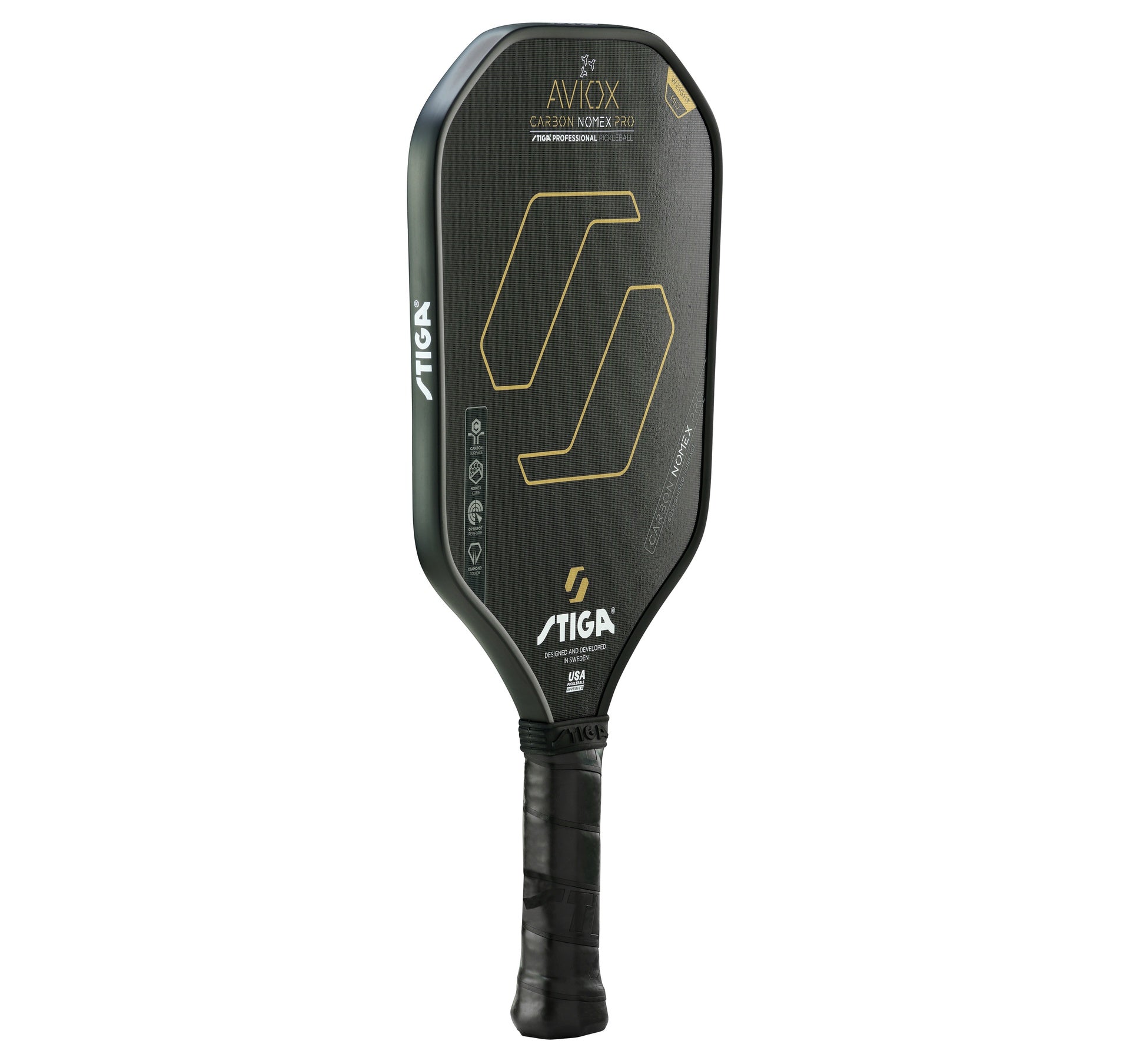 Stiga Aviox Carbon Nomex Pro Gold Pickleball Racket