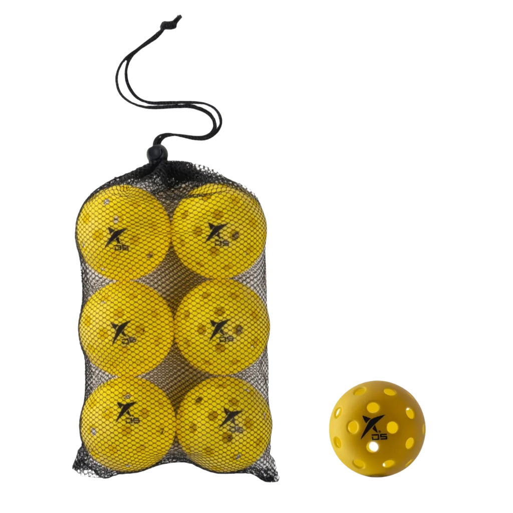 Pickleball Ball Outdoor Drop Shot X6 Tournament Yellow