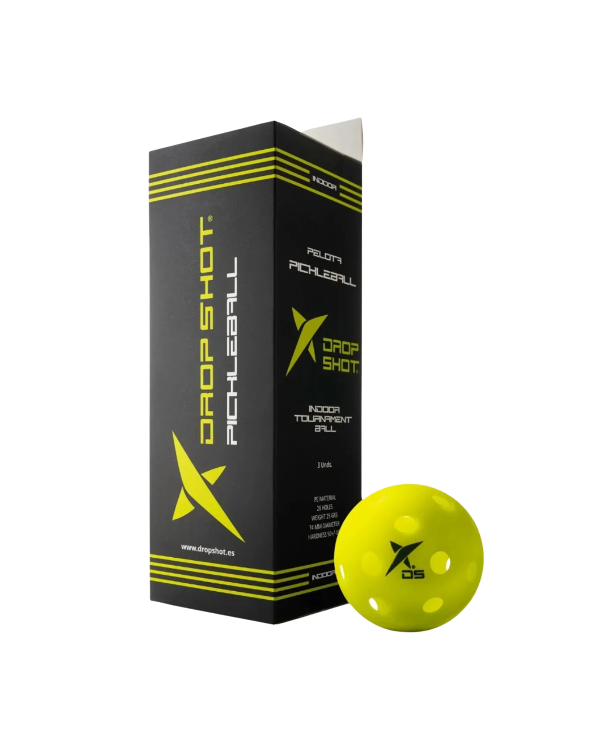 Drop Shot X3 Tournament Yellow Indoor Pickleball Ball