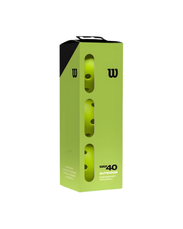 Pelotas Pickleball Wilson MAX 40 Outdoor X3 Pack Verdes