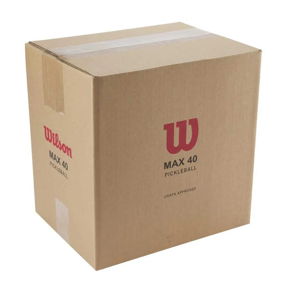Wilson MAX 40 Outdoor Pickleball Container | 48 High-Visibility Yellow Balls